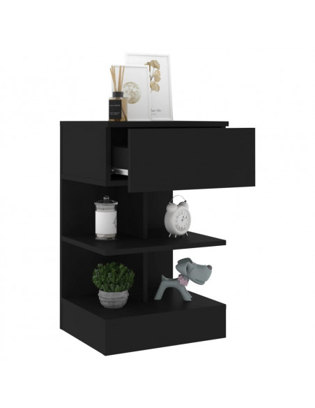 Comodini 2 pz Neri 40x35x65 cm