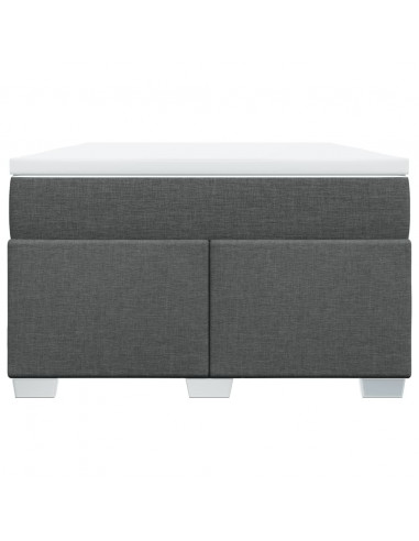 Giroletto a Molle con Materasso Grigio Scuro 120x190cm Tessuto