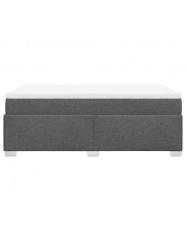 Giroletto a Molle con Materasso Grigio Scuro 120x190cm Tessuto