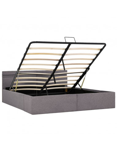 Giroletto Idraulico Contenitore LED Tortora Tessuto 160x200cm