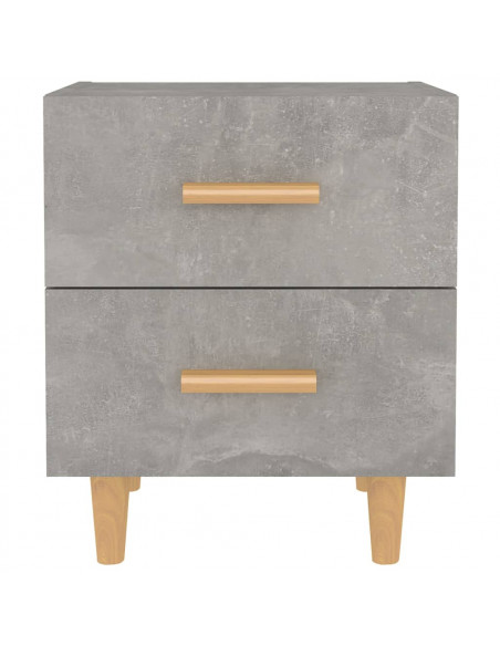 Comodini 2 pz Grigio Cemento 40x35x47,5 cm
