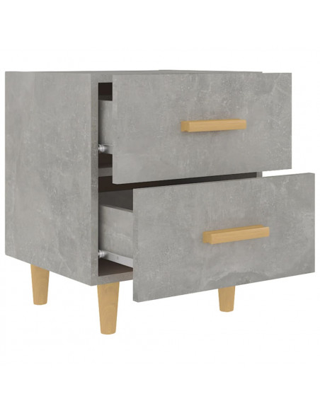 Comodini 2 pz Grigio Cemento 40x35x47,5 cm