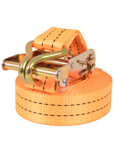 Cinghie d'Ancoraggio 4 pz a Cricchetto 1 T 6mx38mm Arancione