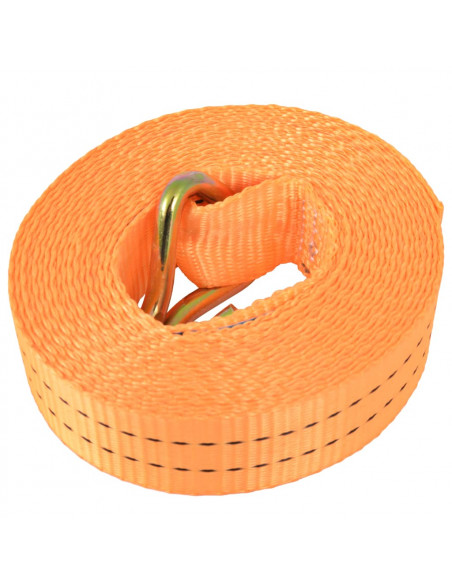 Cinghie d'Ancoraggio 4 pz a Cricchetto 1 T 6mx38mm Arancione