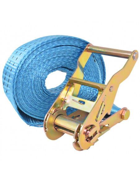 Cinghie d'Ancoraggio 4 pz a Cricchetto 2 T 6mx38mm Blu