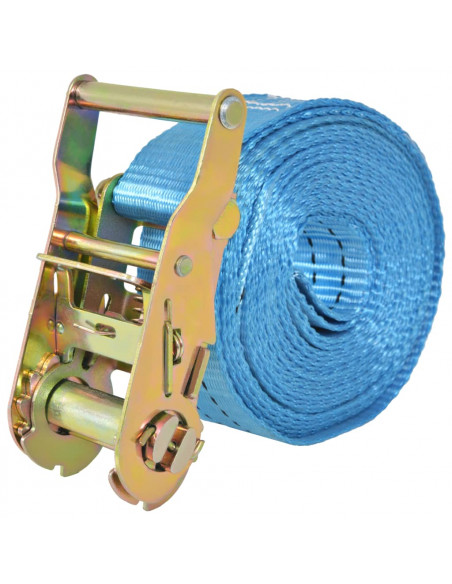 Cinghie d'Ancoraggio 4 pz a Cricchetto 2 T 6mx38mm Blu