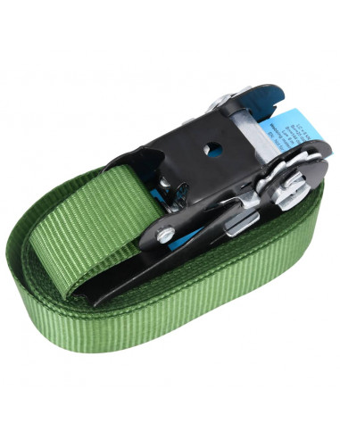 Cinghie d'Ancoraggio a Cricchetto 10 pz 800 daN 6m Verde