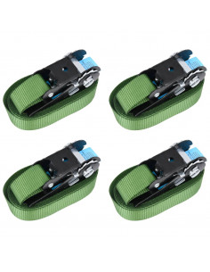 Cinghie d'Ancoraggio a Cricchetto 4 pz 800 daN 6m Verde 2