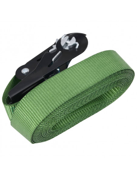 Cinghie d'Ancoraggio a Cricchetto 4 pz 800 daN 6m Verde