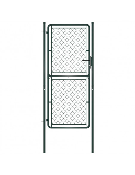 Cancello per Giardino in Acciaio 100x200 cm Verde