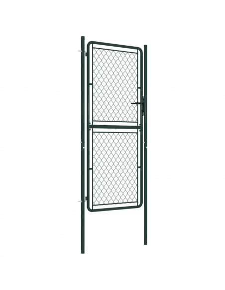 Cancello per Giardino in Acciaio 100x200 cm Verde