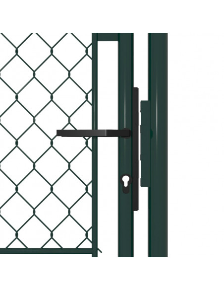 Cancello per Giardino in Acciaio 100x200 cm Verde