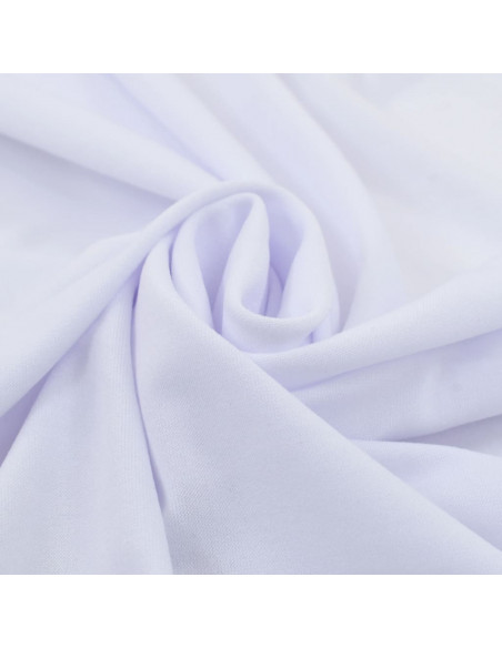 Copertura Elastica per Tavolo con Gonna 2 pz 120x74 cm Bianco