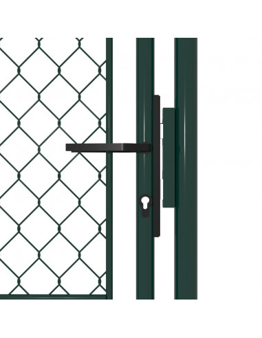 Cancello da Giardino in Acciaio 100x125 cm Verde