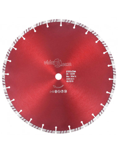 Disco da Taglio Diamantato con Turbo in Acciaio 350 mm