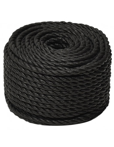 Corda da Lavoro Nera 12 mm 100 m in Polipropilene