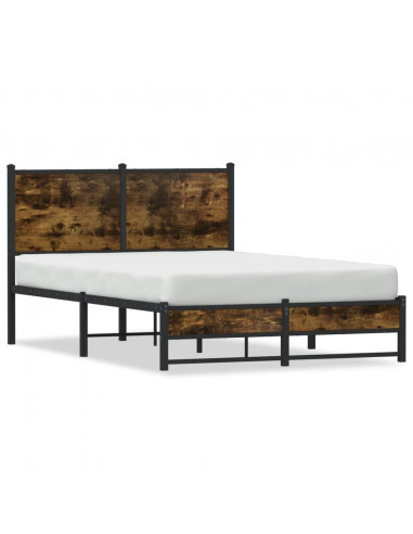 Giroletto con Testiera Metallo Rovere Fumo 120x190 cm