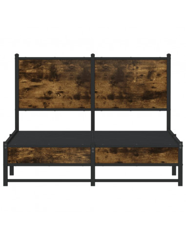 Giroletto con Testiera Metallo Rovere Fumo 120x190 cm