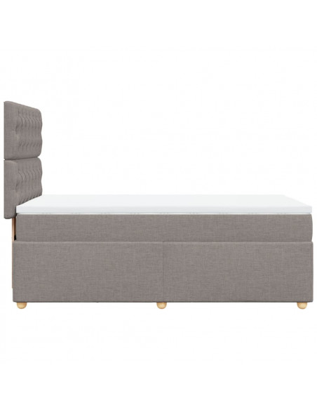 Giroletto a Molle con Materasso Tortora 90x200 cm inTessuto