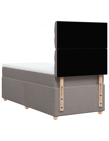 Giroletto a Molle con Materasso Tortora 90x200 cm inTessuto