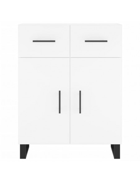 Credenza Bianca 69,5x34x180 cm in Legno Multistrato