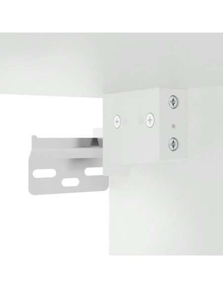 Credenza Bianca 69,5x34x180 cm in Legno Multistrato