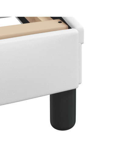 Giroletto con Testiera Bianco 140x190 cm in Similpelle