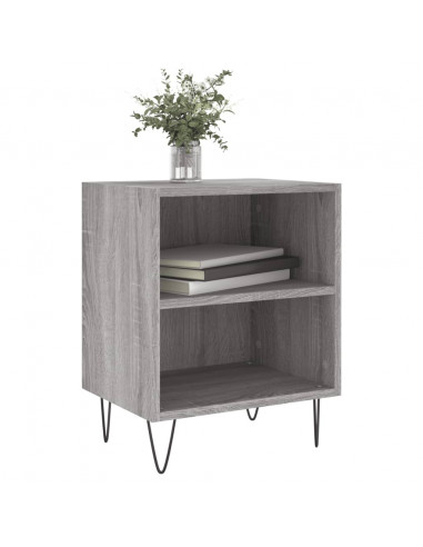 Comodini Grigio Sonoma 2 pz 40x30x50 cm in Legno Multistrato
