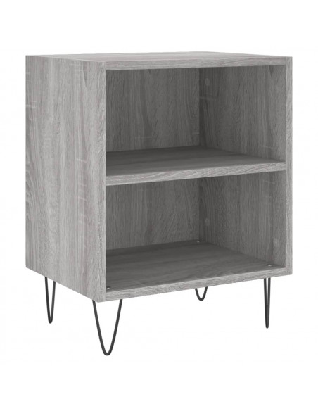 Comodini Grigio Sonoma 2 pz 40x30x50 cm in Legno Multistrato