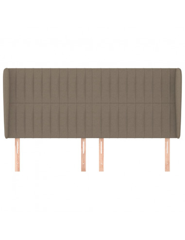 Testiera ad Orecchio Tortora 163x23x118/128 cm in Tessuto