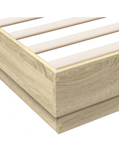 Giroletto con Luci LED Rovere Sonoma 120x200 cm