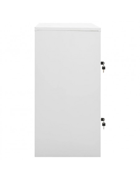 Armadietto a Chiave Grigio Chiaro e Verde 90x45x92,5 cm Acciaio
