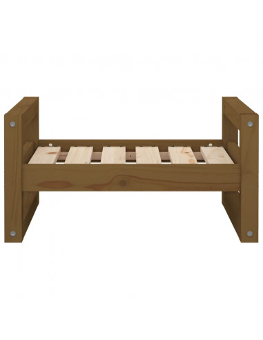 Cuccia per Cani Miele 55,5x45,5x28 cm Legno Massello di Pino