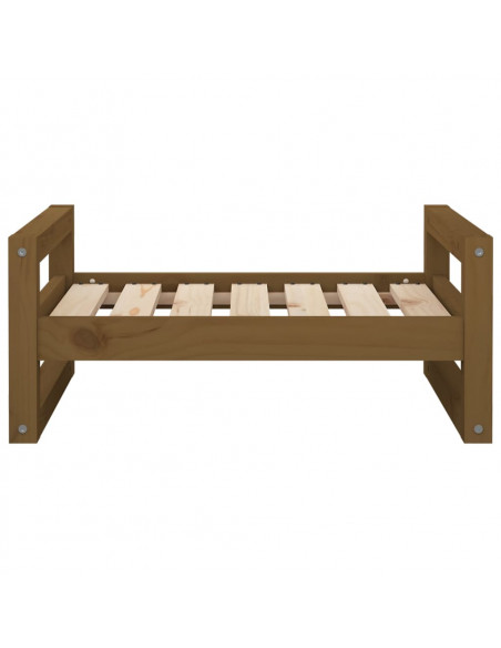 Cuccia per Cani Miele 65,5x50,5x28cm in Legno Massello di Pino