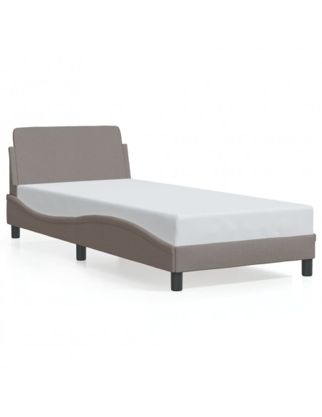 Giroletto con Testiera Tortora 90x190 cm in Tessuto
