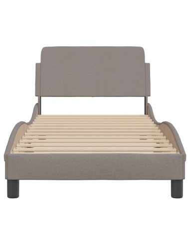 Giroletto con Testiera Tortora 90x190 cm in Tessuto