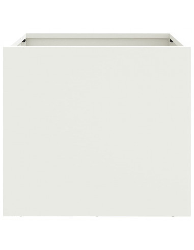 Fioriera Bianca 32x30x29 cm in Acciaio Laminato a Freddo