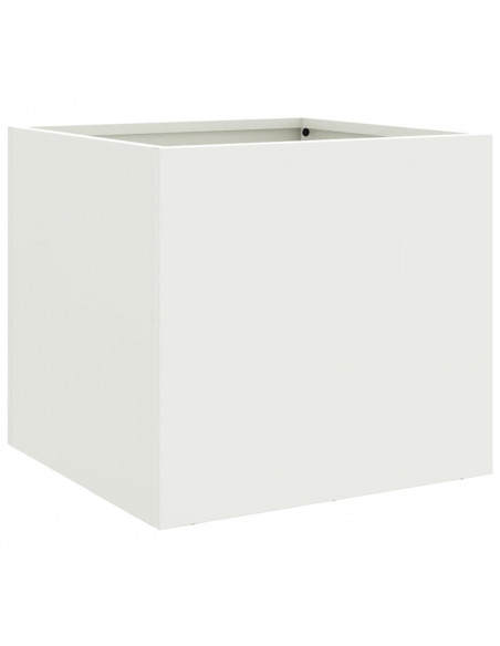 Fioriera Bianca 32x30x29 cm in Acciaio Laminato a Freddo