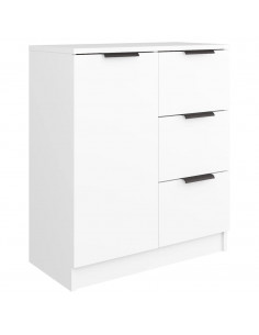 Credenza Bianca 60x30x70 cm in Legno Multistrato 2