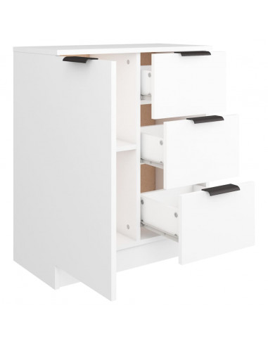 Credenza Bianca 60x30x70 cm in Legno Multistrato