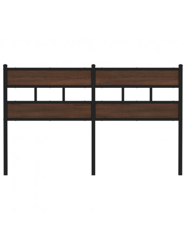 Testiera di Ricambio Rovere Marrone 160 cm in Acciaio e Truciolato