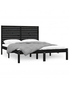 Giroletto Nero in Legno Massello 150x200 cm King Size 2