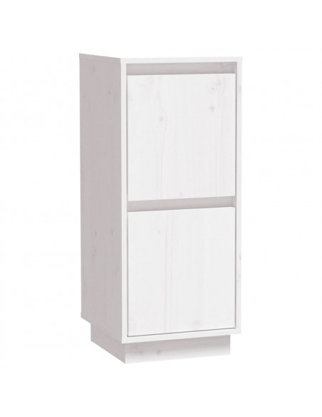 Credenze 2 pz Bianco 31,5x34x75 cm in Legno Massello di Pino
