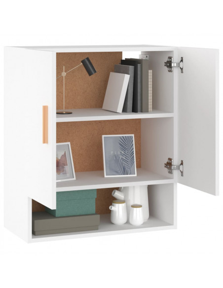 Armadietto a Muro Bianco 60x31x70 cm in Legno Multistrato