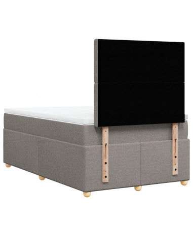 Giroletto a Molle con Materasso Tortora 120x190 cm in Tessuto