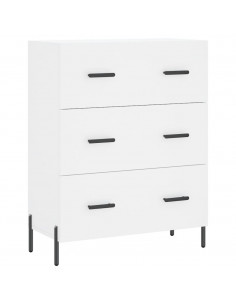 Credenza Bianca 69,5x34x180 cm in Legno Multistrato 2