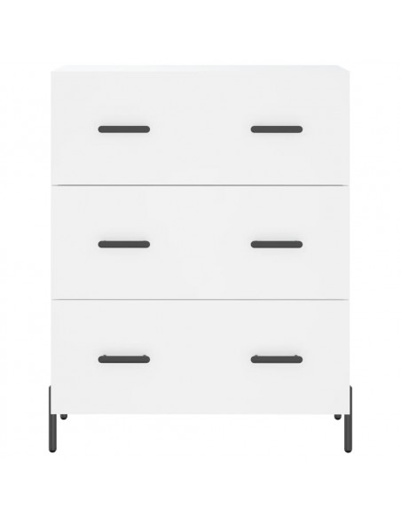 Credenza Bianca 69,5x34x180 cm in Legno Multistrato
