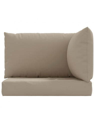 Cuscini per Pallet 3 pz Tortora in Tessuto Oxford