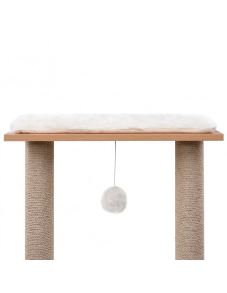 Albero per Gatti con Tappeto Tiragraffi in Sisal 129 cm