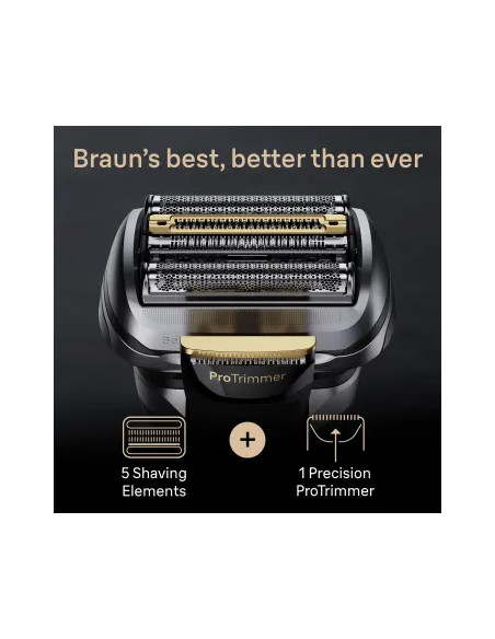 Braun Series 9 Pro+ 9565cc Wet & Dry Rasoio Trimmer Metallico